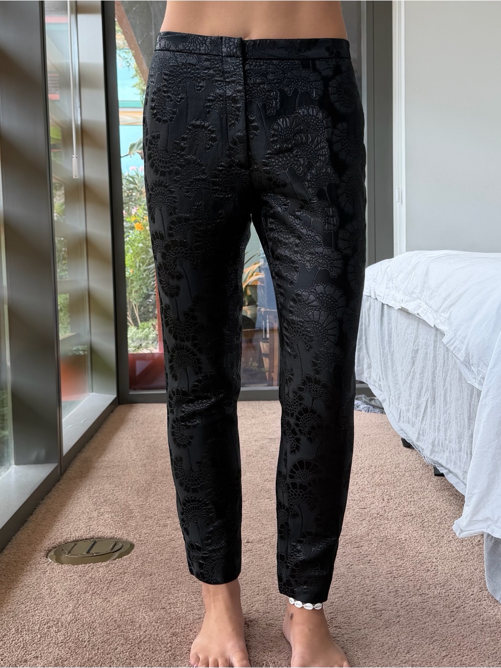 Marni Black Floral Dress Pants